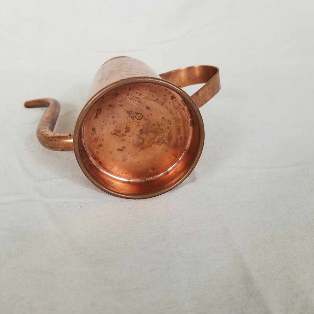 Vintage Copper Water/Oil Can Pitcher Copper Good Gooseneck Spout Patina cruet - Picture 5 of 10